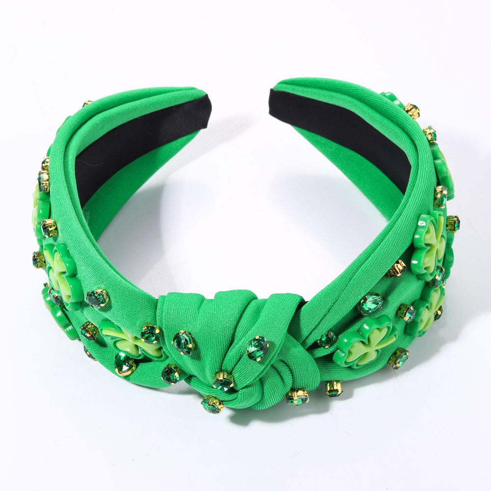 CEALXHENY diadema acento cristal verde, añade brillo suave.
