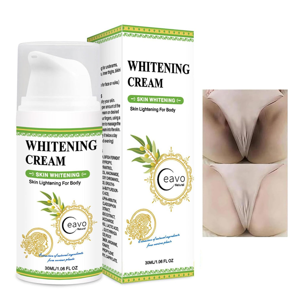 Ceavo crema aclaradora para zonas íntimas, botella de 30 ml lista para uso diario.