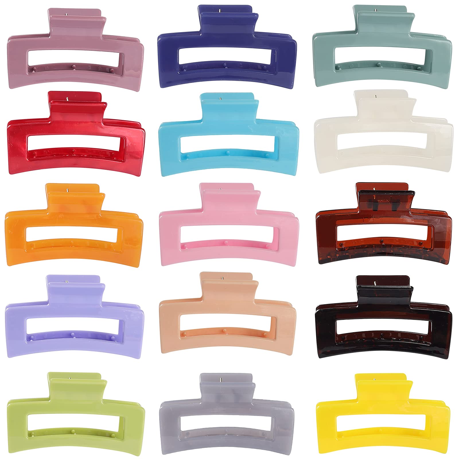 CECIAOAIME rectangle hair claw clip blue for secure, non-slip updos.