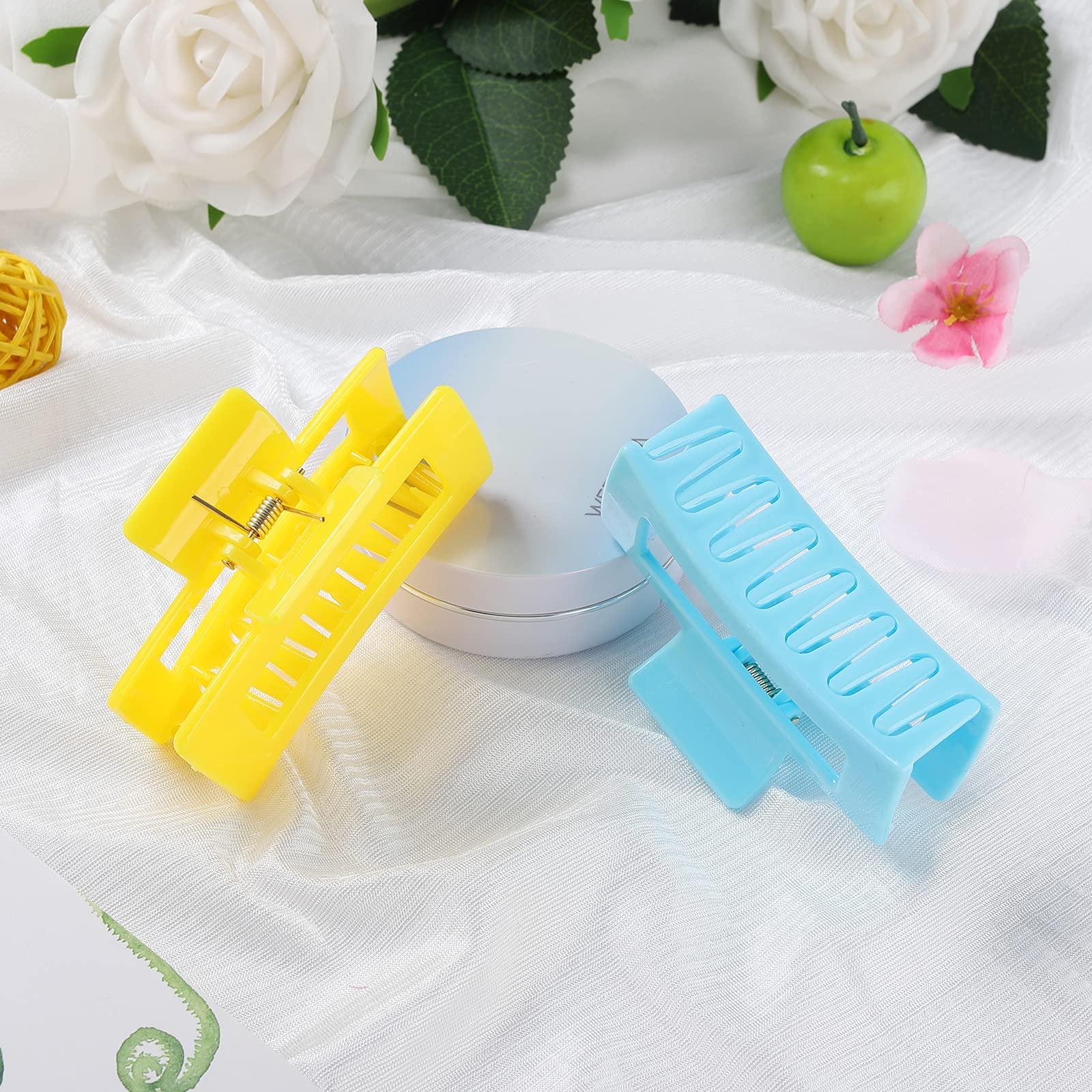 CECIAOAIME rectangle hair claw clip green for versatile styling.