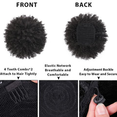 CeciNill Afro Puff worn for effortless everyday style in minutes.