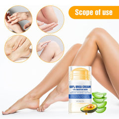 Cecurpo crema de pies exfoliación suave para dejar la piel tersa.