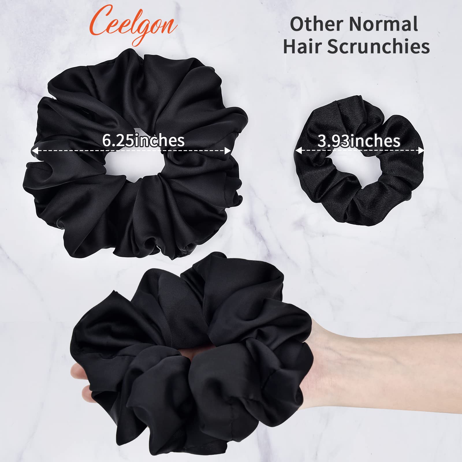 CEELGON scrunchies evitan quiebre del pelo, ideal para cabello rizado