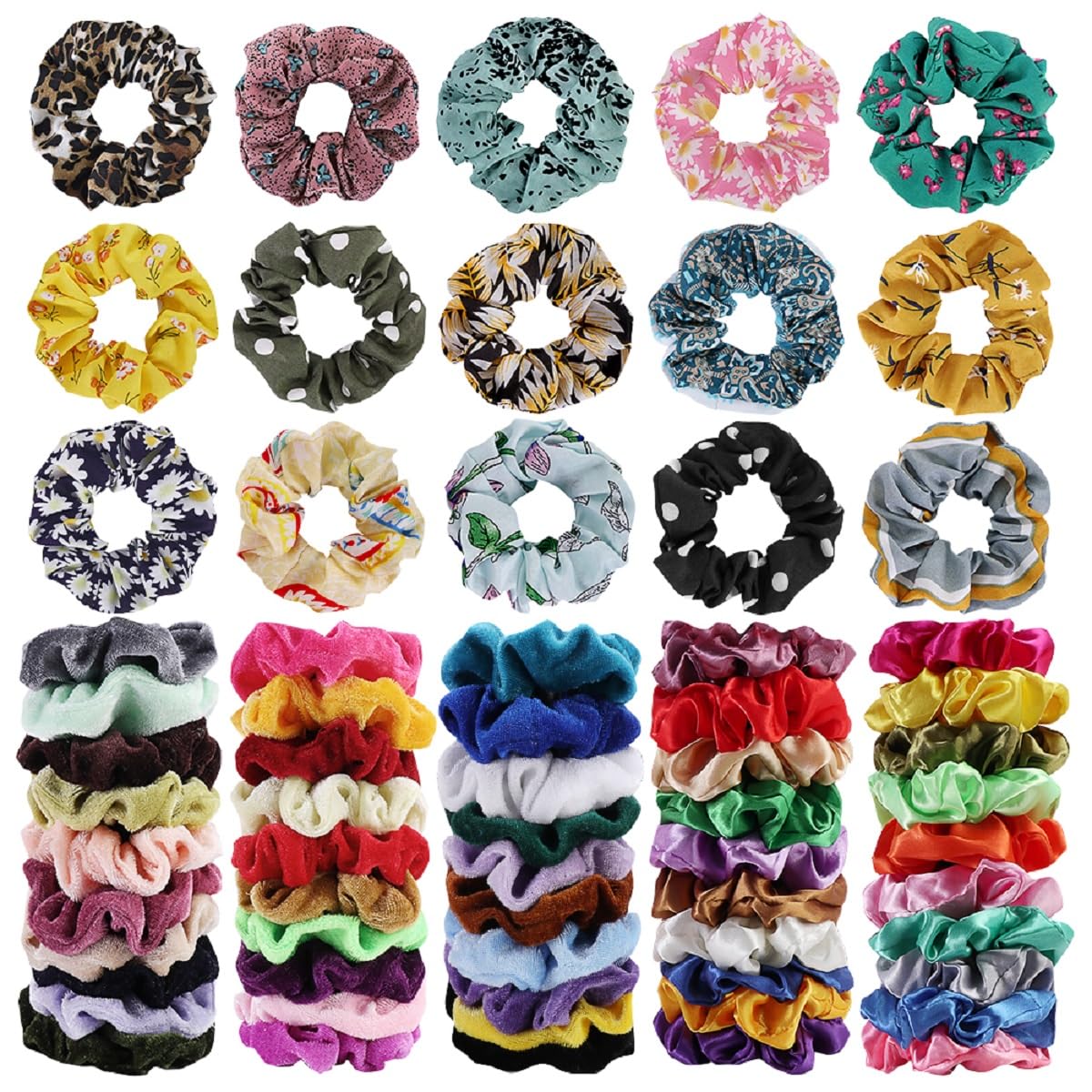 Cehomi velvet scrunchies in multiple colors for versatile daily wear.