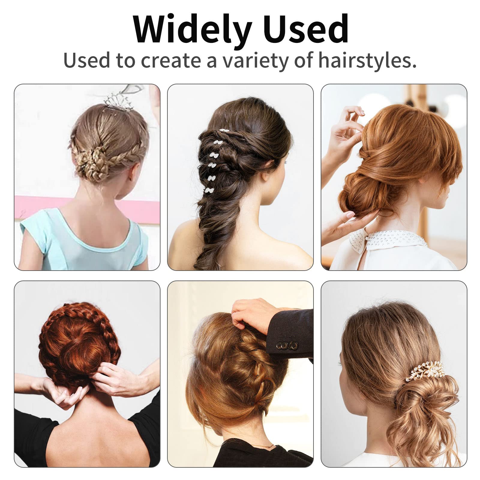 Cehony hair pin with smooth coating for comfortable all-day wear.