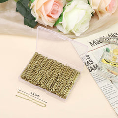 Cehony U-shaped hair pin with wavy folds holds hair securely without slipping