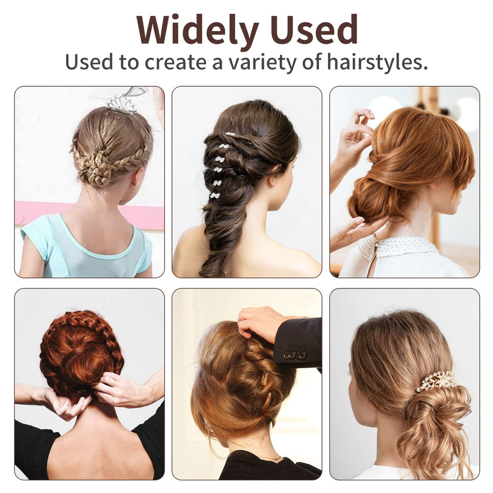 Durable metal coating on Cehony U-shaped hair pins.