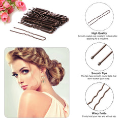 Close-up of smooth rounded tips on Cehony pins for scalp comfort.
