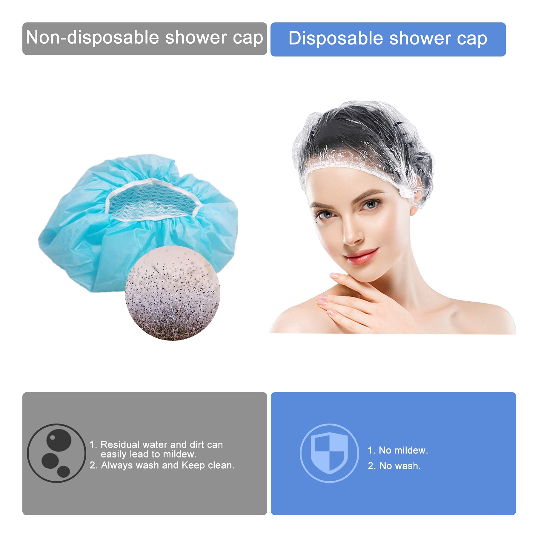 Ceizioes shower-cap-on-head demonstrates comfortable fit for most users.