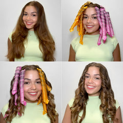 CEKEME 22-inch hair ready for curling with rollers