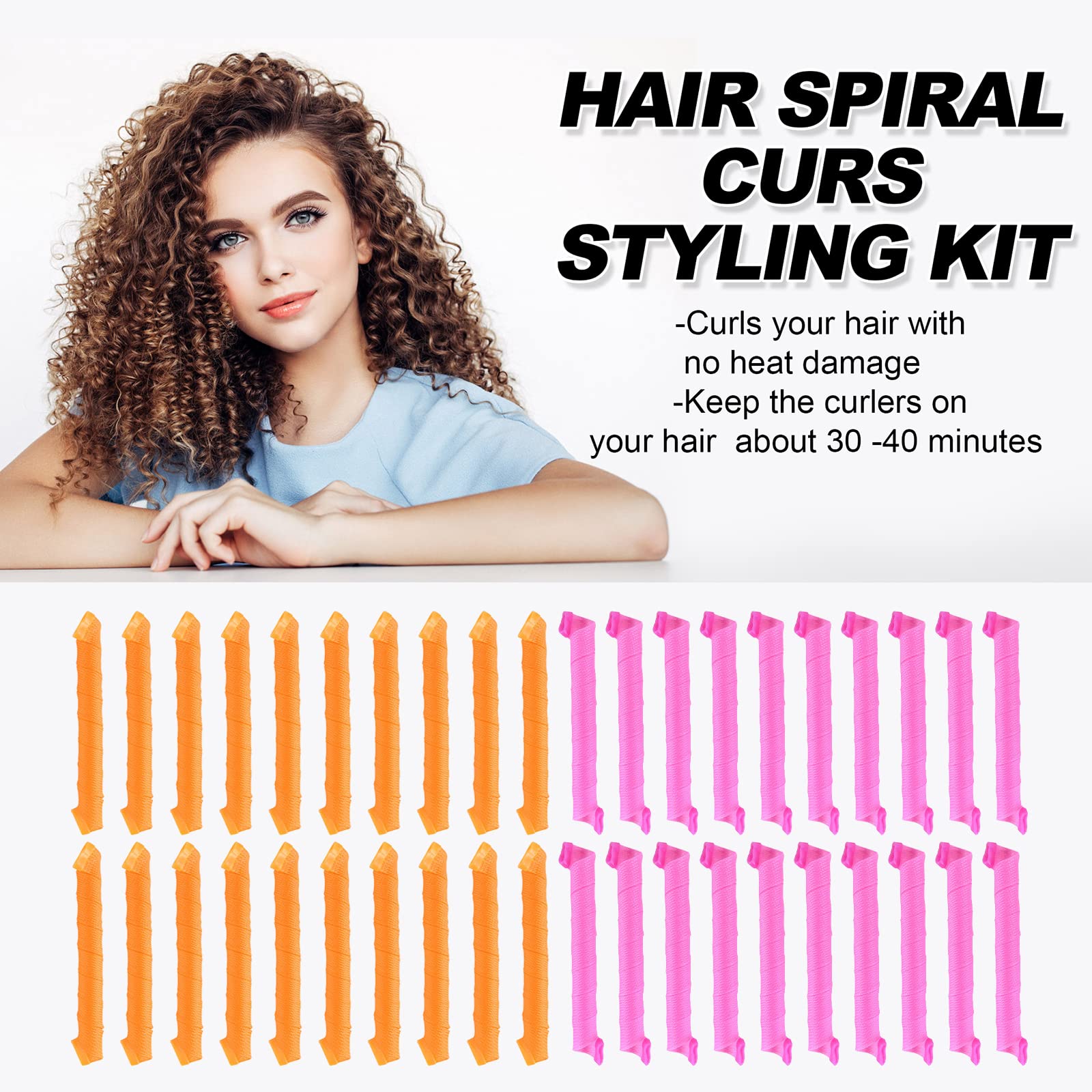 CEKEME overnight no-heat curls on damp hair