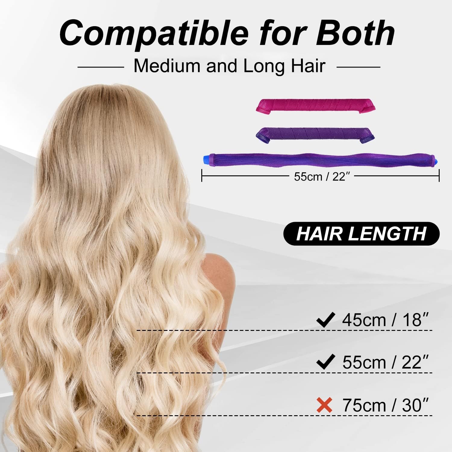 CEKEME soft, bouncy material is gentle on hair.
