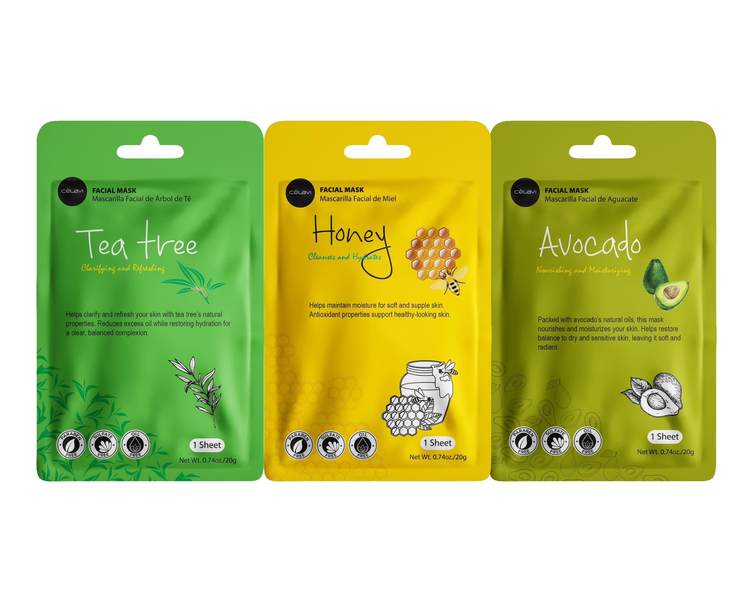 Celavi Essence Face Mask sheet with visible serum for hydration.