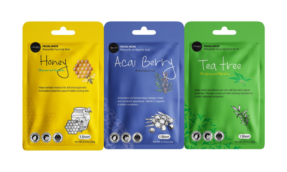 Celavi Essence mask variety pack antioxidant boost for youthful-looking skin