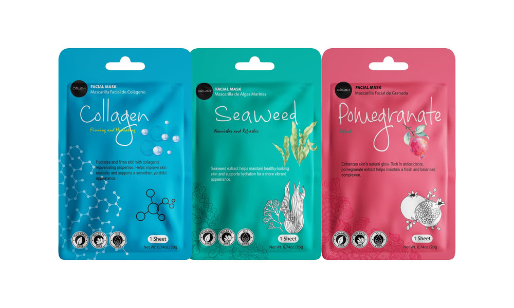 Celavi Essence mask variety pack brightening tone for radiant complexion