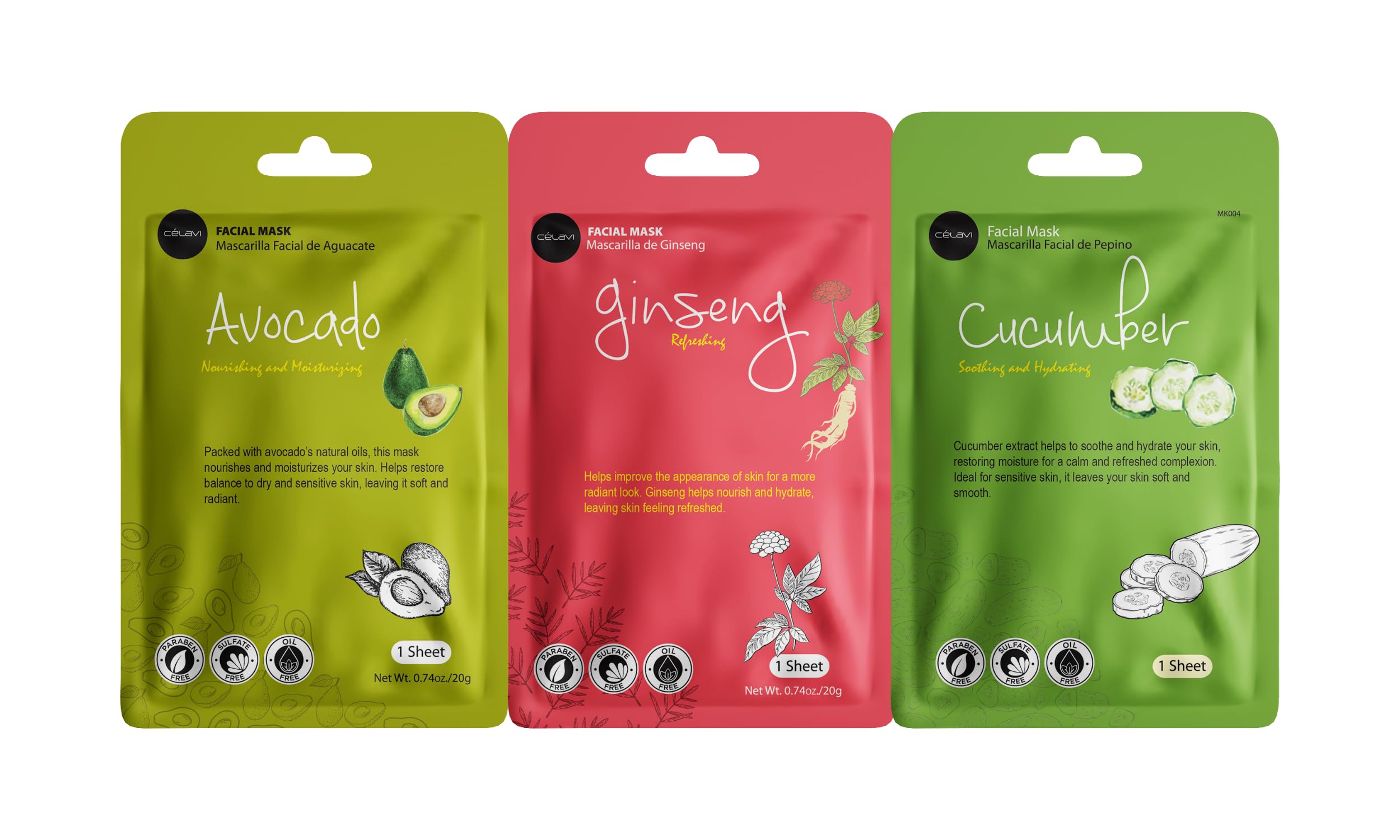 Celavi Essence mask variety pack pore refinement for smoother texture