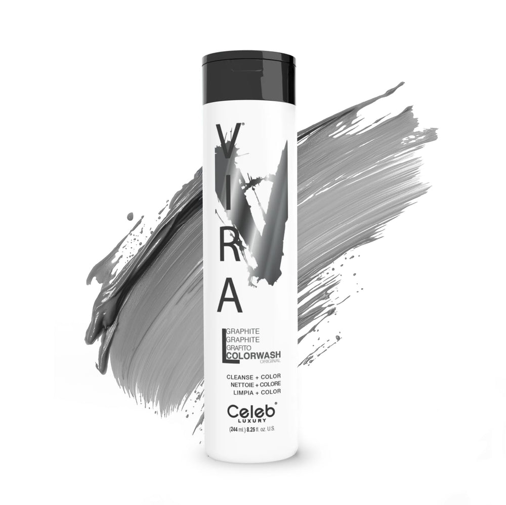 Celeb Luxury Colorwash graphite bottle for vibrant color refresh between salon visits.