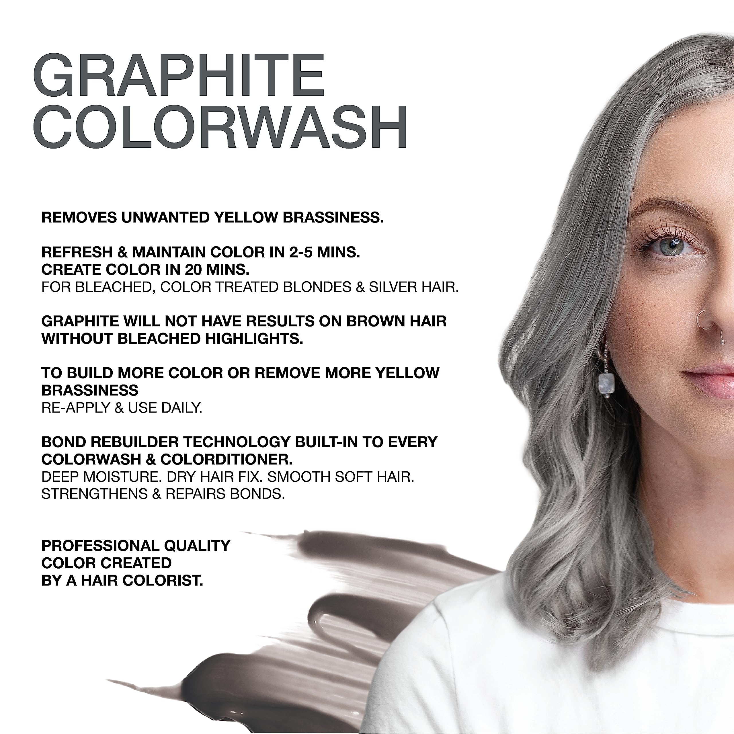 Celeb Luxury Colorwash graphite pump shows easy, even color deposit.