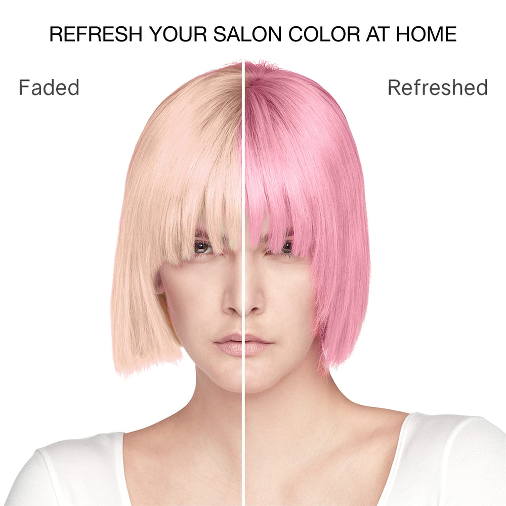 Celeb Luxury Colorwash pastel light pink foam lather deposits color evenly.