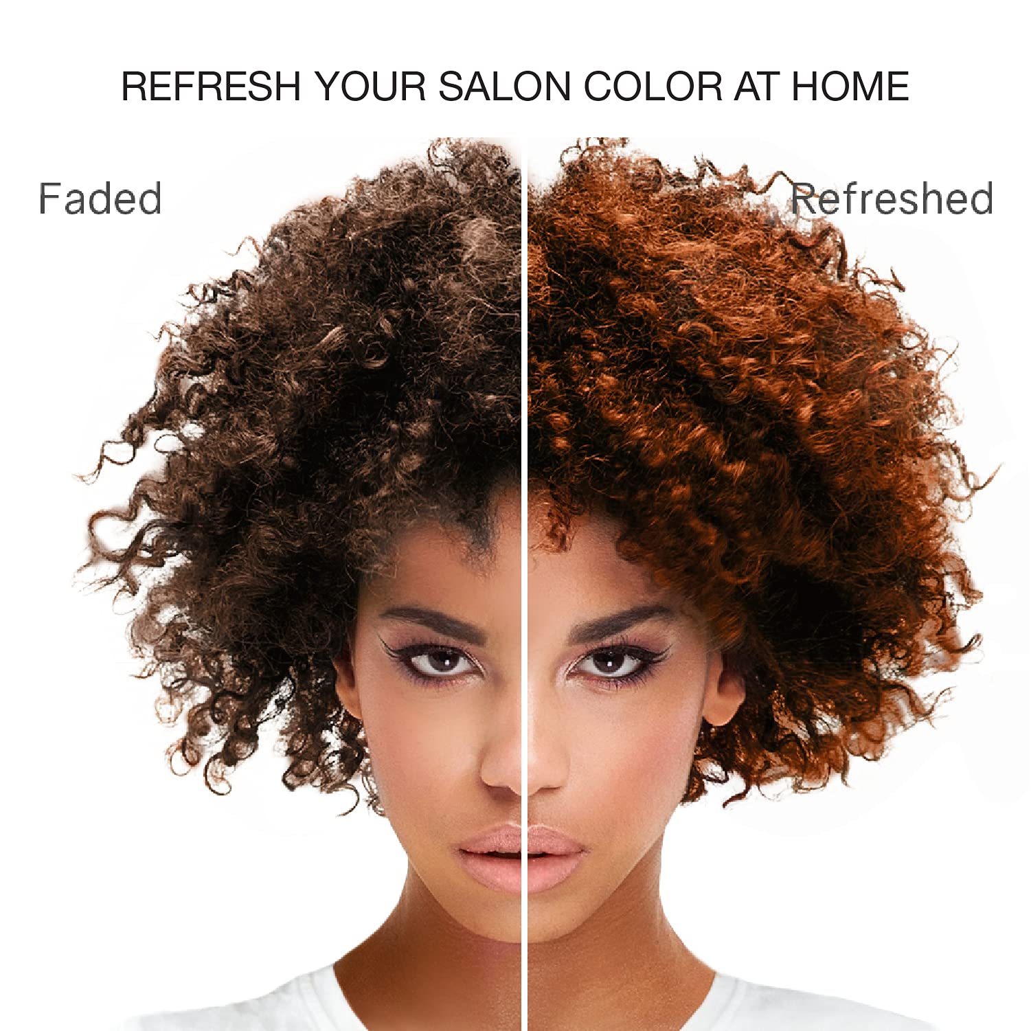 Amber hue of Gem Lites Amber Colorwash highlights warm tone on hair