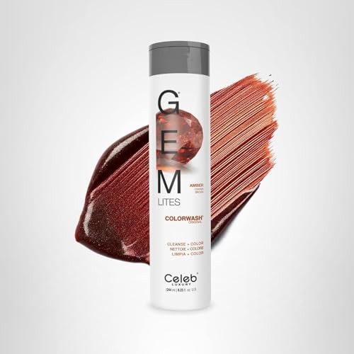 Packaging of Celeb Luxury Gem Lites Amber Colorwash on shelf