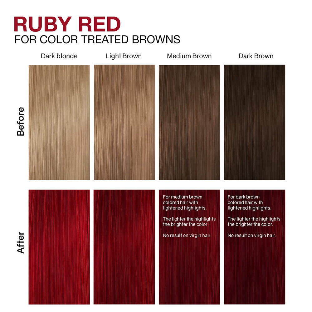 Celeb Luxury Gem Lites Colorwash Ruby hair-application demonstrates quick color refresh