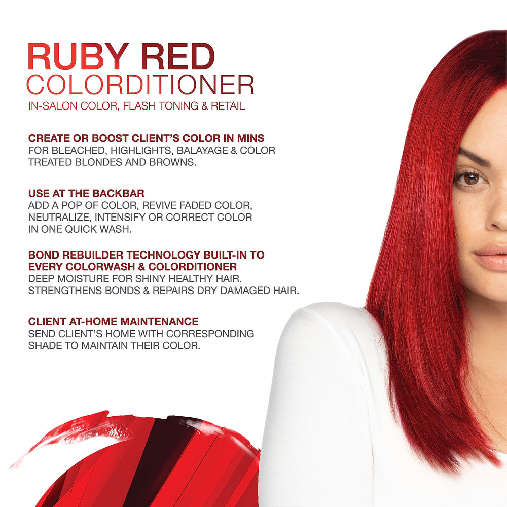 Celeb Luxury Gem Lites Ruby Red Colorditioner application foam for even color deposit