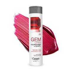 Celeb Luxury Gem Lites Ruby Red Colorditioner bottle pour for vibrant red refresh