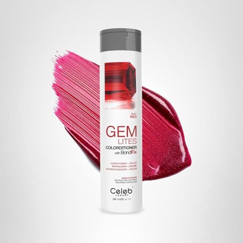 Celeb Luxury Gem Lites Ruby Red Colorditioner compact packaging for at-home care