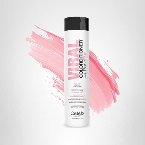 Pink toner effect on light blonde hair for refreshing color