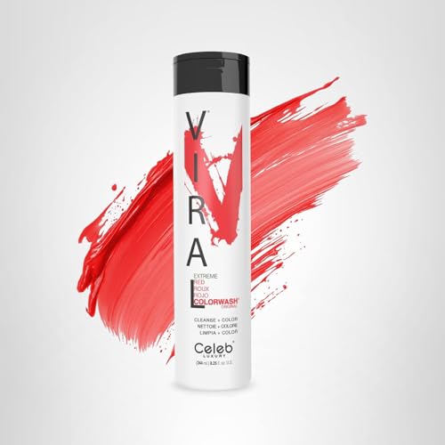 Celeb Luxury Extreme Red shade after washing for vivid finish.