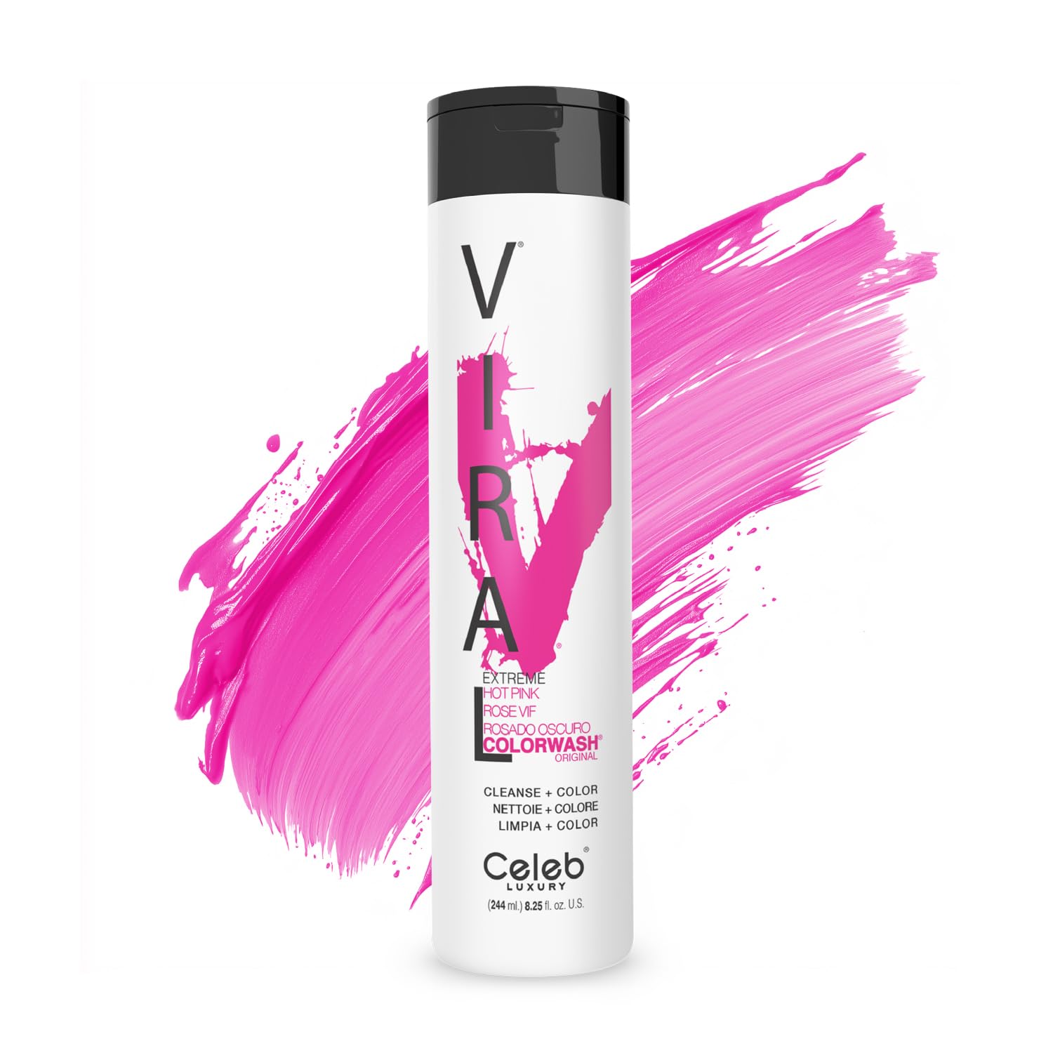 Celeb Luxury Viral Colorwash hot pink bottle ready for color refreshment