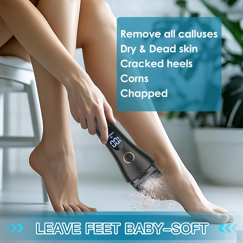 Celepen cordless foot file in use for convenient pedicure sessions.