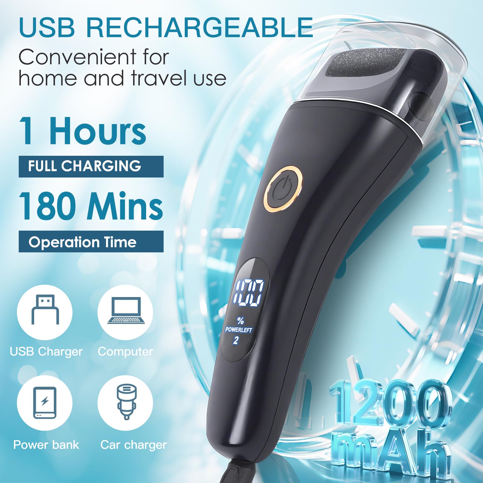 Celepen built-in LED light for precise exfoliation.