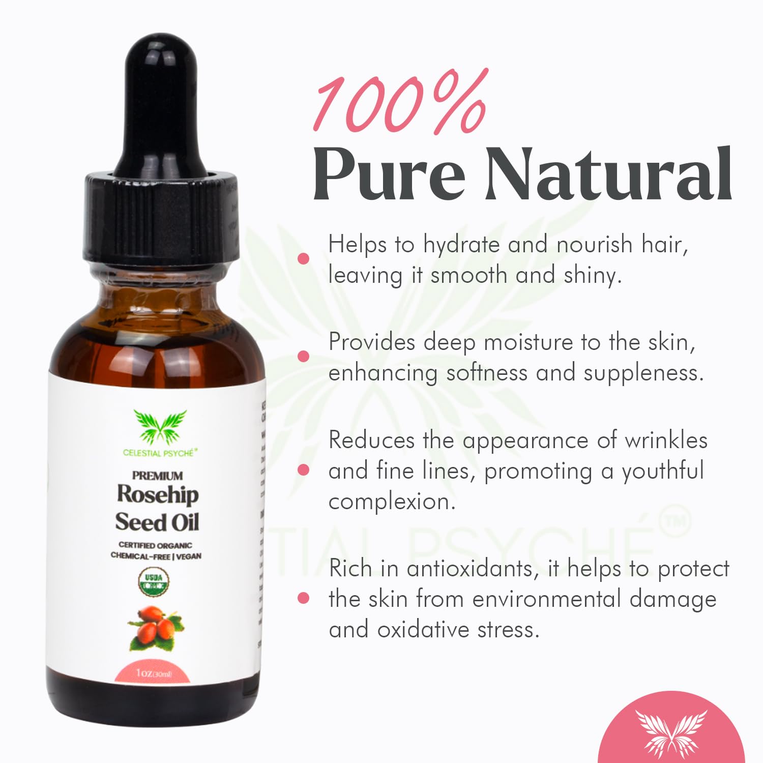 Dropper releases cold-pressed oil rich in nutrients for skin nourishment