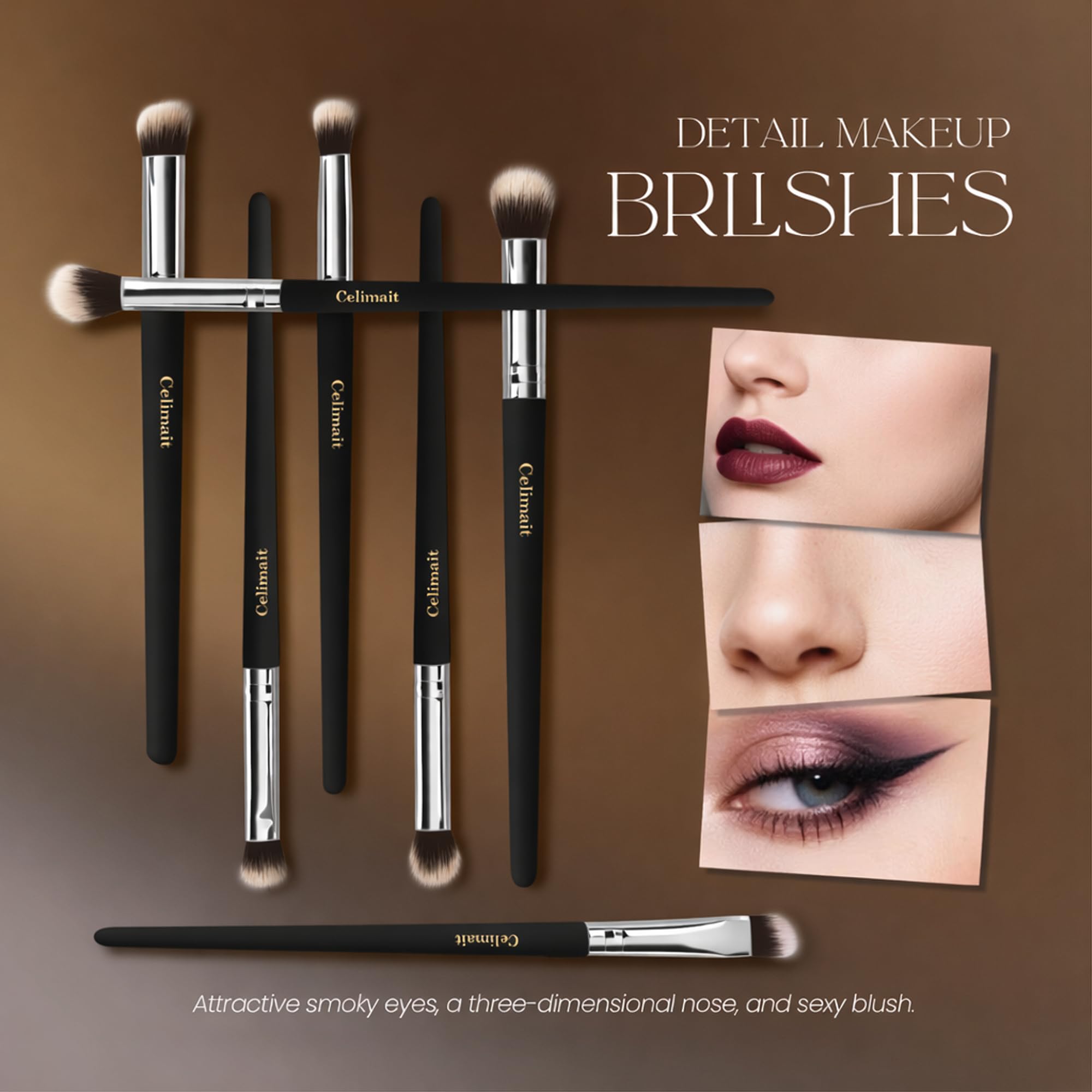 Celimait foundation brush in use for an even base