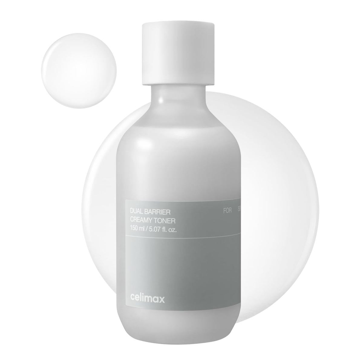 Celimax Dual Barrier Toner, botella de 150 ml, hidratación suave para piel sensible.