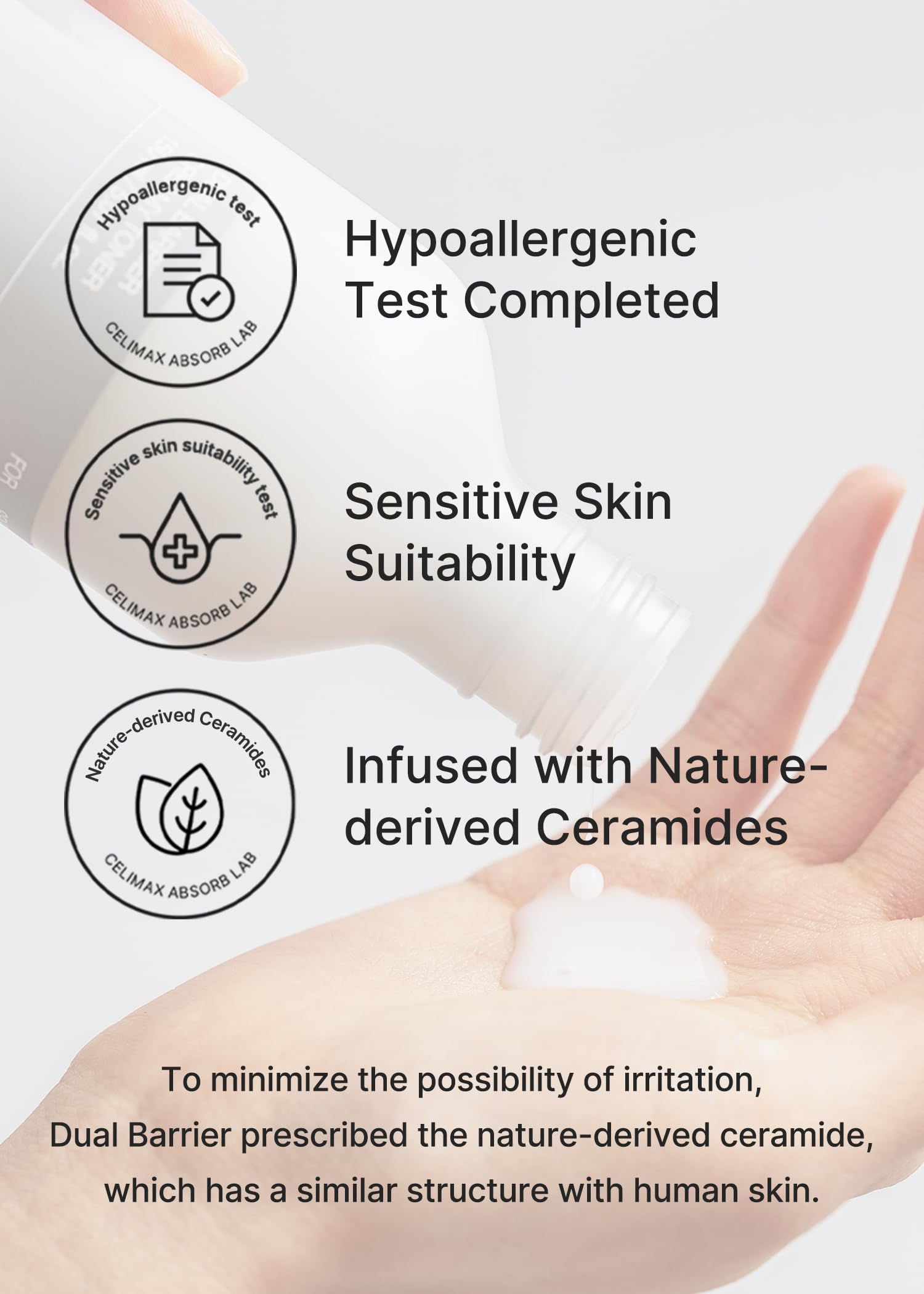 Celimax Toner, ceramidas y péptidos para hidratación duradera.