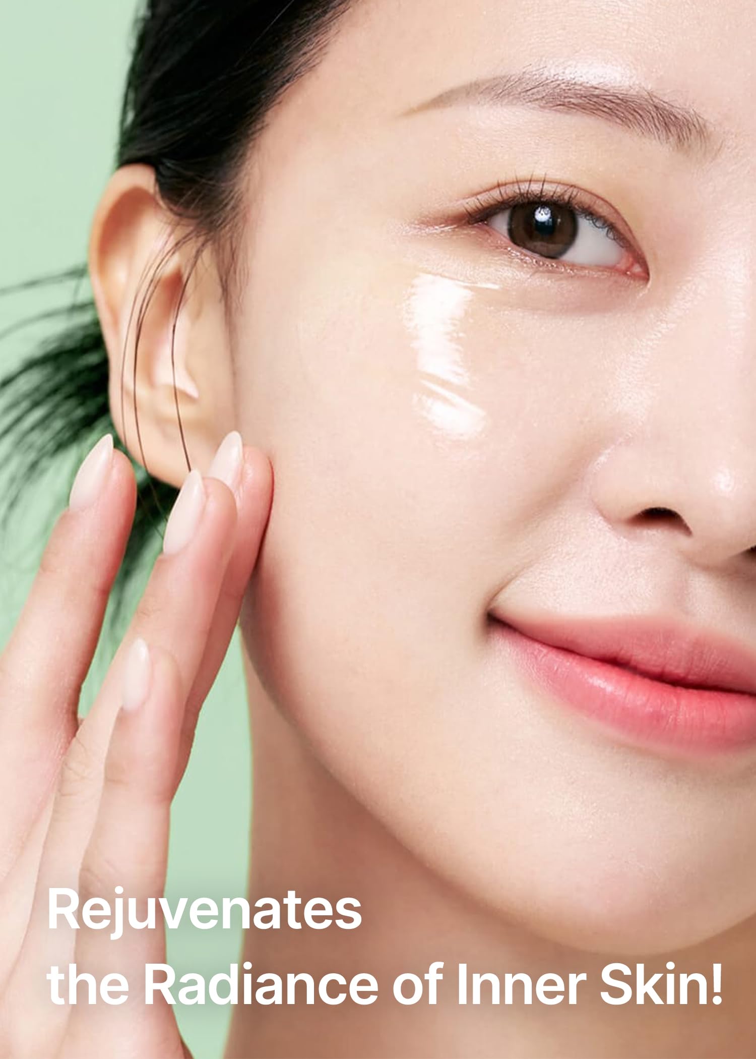 Celimax Noni Energy Ampoule glow and plump effect after use.