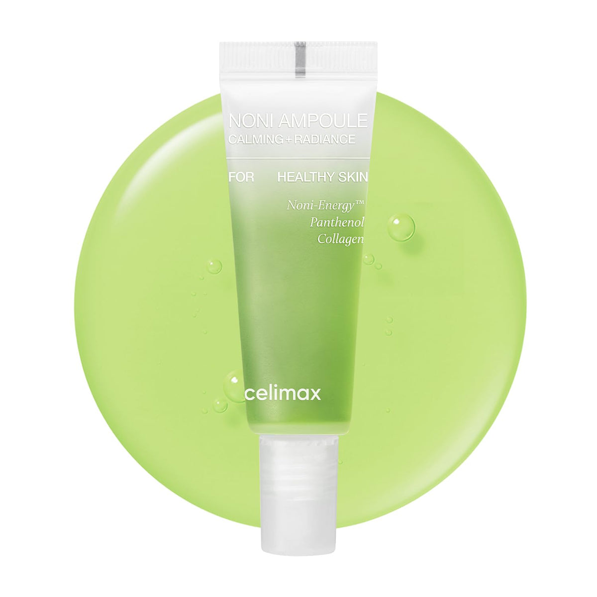 Celimax Noni Energy Ampoule packaging shown for travel-friendly skincare on the go