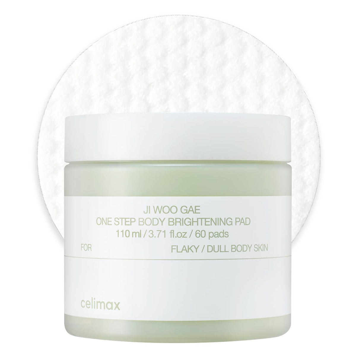 Celimax One Step: pad exfoliante para cuerpo en botella de 110ml, piel suave.