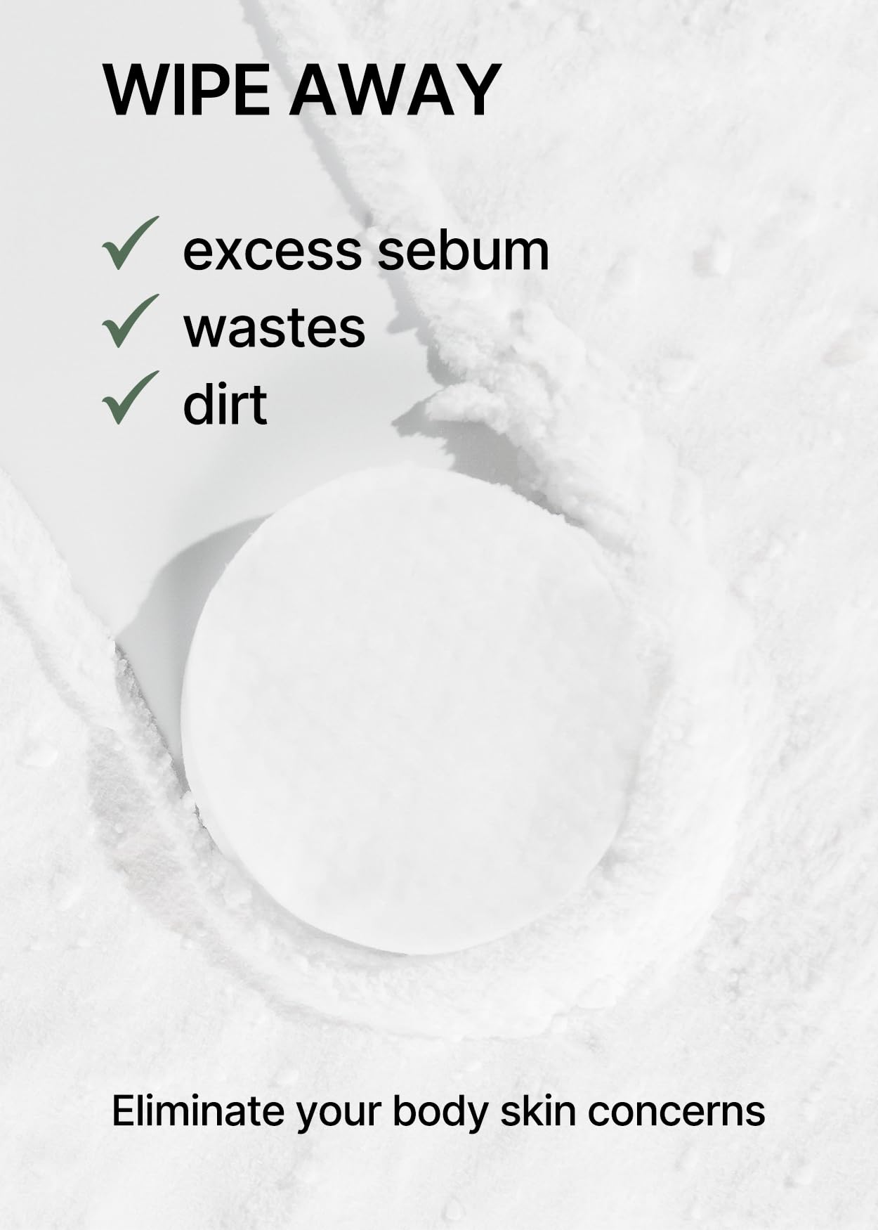 Celimax One Step: textura suave al tacto en la toallita exfoliante.