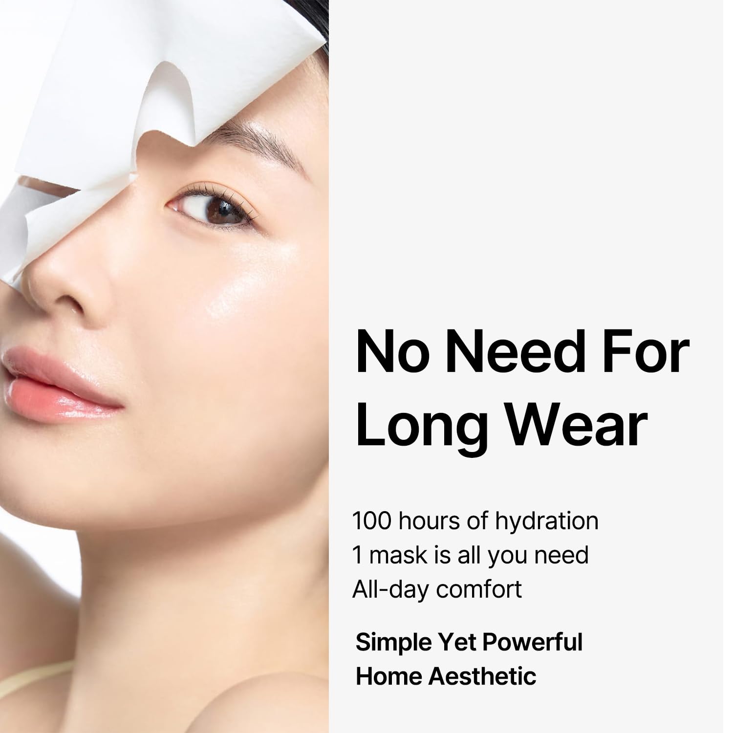 Celimax Pore+Dark Spot mask in use during routine, non-sticky experience.