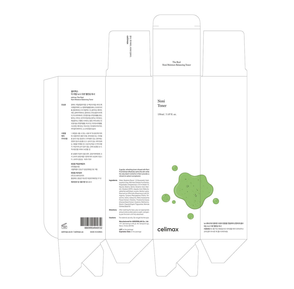 Aminoácidos al 5% en Celimax Tonico Noni, exfoliación suave para textura.