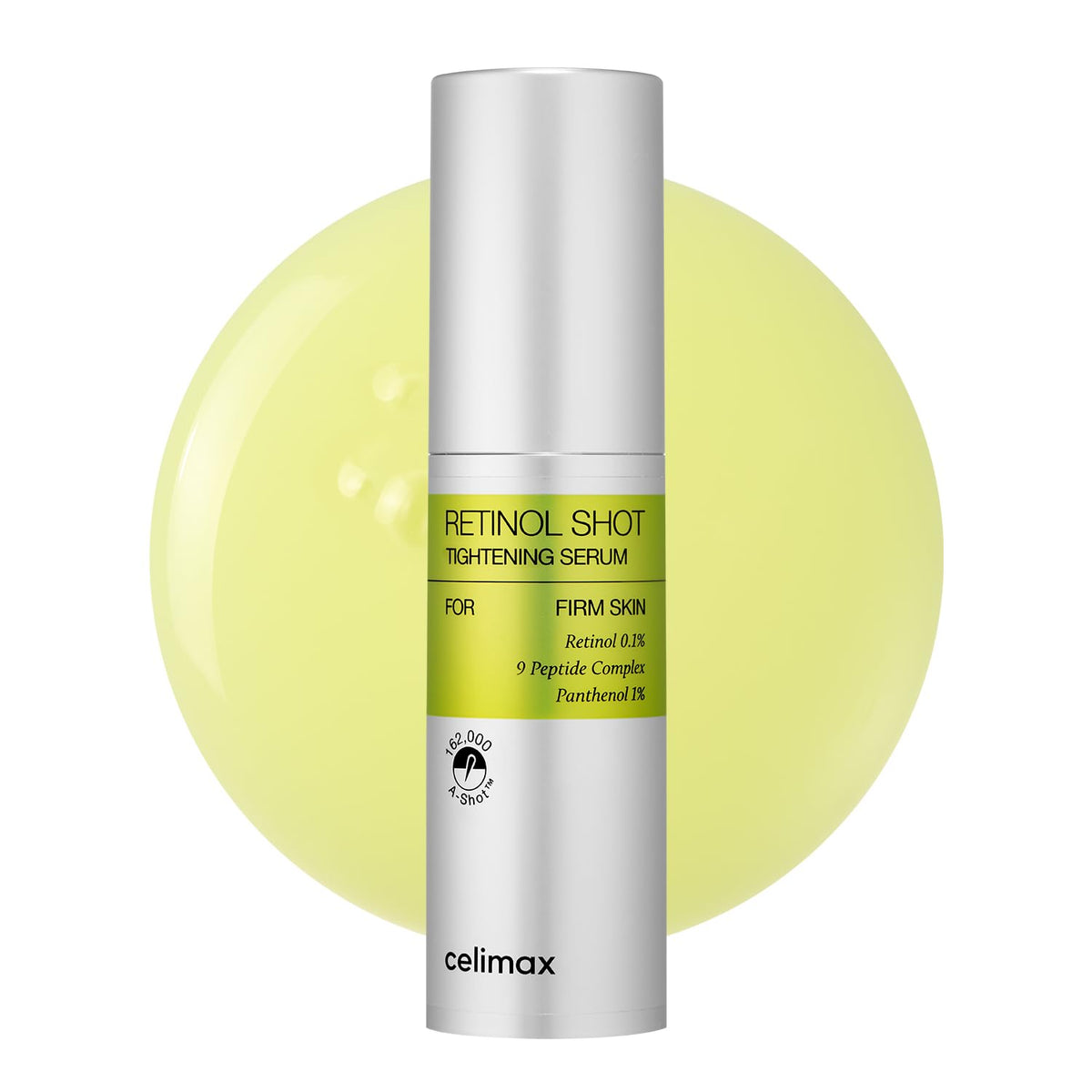 Celimax The Vita A Retinol Shot bottle closeup highlighting pore minimization potential