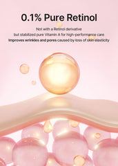 Celimax The Vita A Retinol Shot peptide complex closeup emphasizes elasticity support