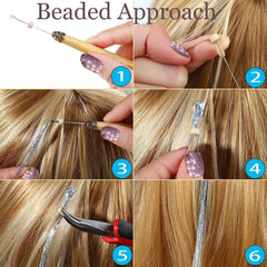 CelineBella glitter hair tinsel for easy, glam braid embellishment.
