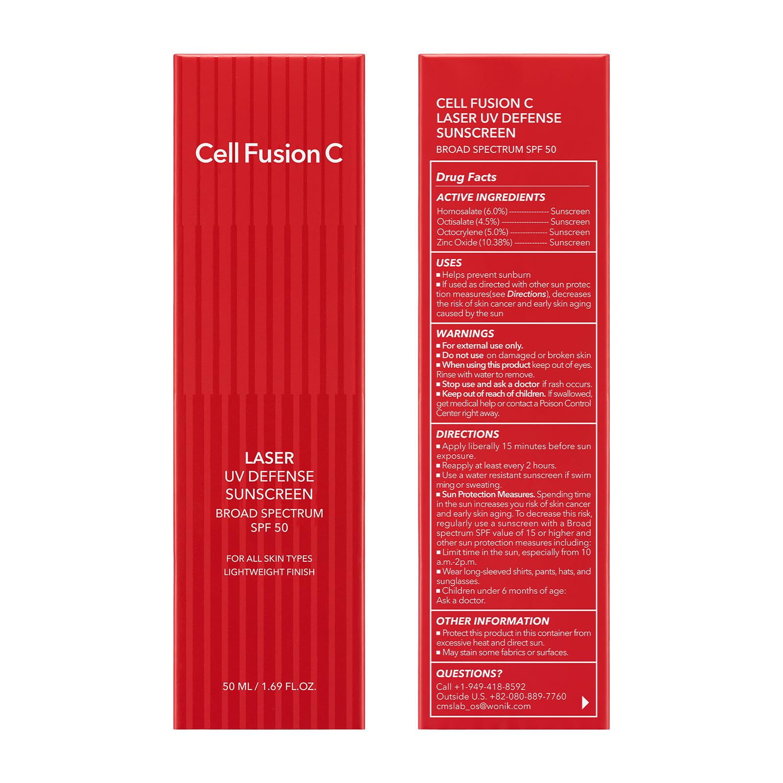 Cell Fusion C rutina diaria de cuidado facial con acabado mate.
