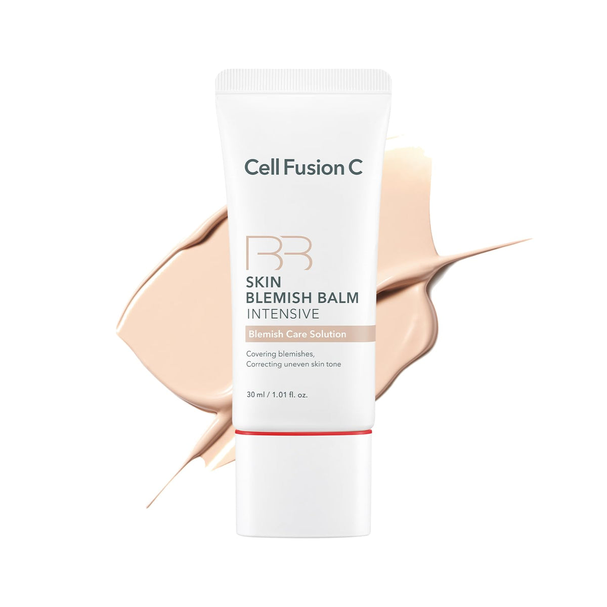 Cell Fusion C Skin Blemish Balm No19 en envase compacto, tono claro, acabado natural.