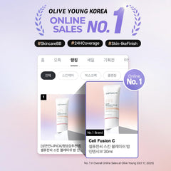 Muestra tono Beige Signature de Cell Fusion C Skin Blemish Balm para la piel